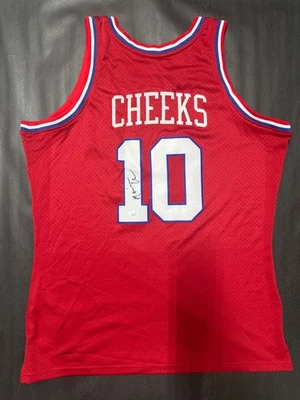 MAURICE CHEEKS signed autographed PHILADELPHIA 76ERS Jersey w/ COA JSA CD77005 - Image 1 of 4