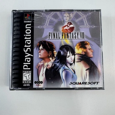 Final Fantasy VIII Sony PlayStation PS1 Etiqueta Negra Juego de 4 Discos CIB Squaresoft Foto 1 de 4