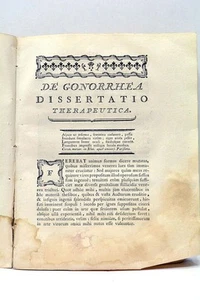 De Gonorrhea Dissertatio Thérapeutica Rolland Montpellier 1777 - Imagen 1 de 8