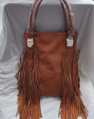 Urban оригиналы длинный бахромой/Boho/Дамская сумка коричневый веганский искусственной кожи новый с ярлыком - Изображение 1 из 4