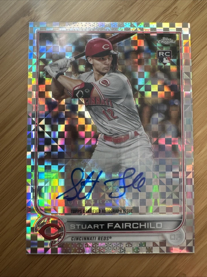 Stuart Fairchild 2022 Topps Chrome Update /125 Auto X-Fractor Reds #AC-SF - Image 1 of 3