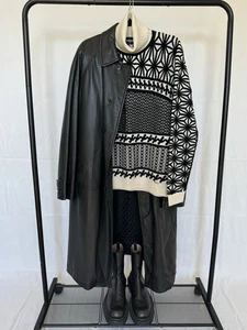 Mens Dsquared2 Heavy Knit Black and White Turtleneck Sweater XL *sweater only - Picture 1 of 9