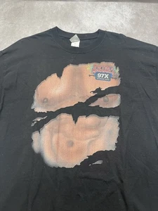 Dwyer & Michaels 97X Classic Hits Radio T-Shirt XL Nude Chest Funny P��rank Tee - Bild 1 von 7