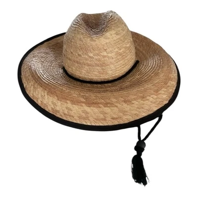 Tiso Sun Hat Straw Wide Brim Women’s Large Amamos La Adventura Black Rim Mexico - Image 1 of 4
