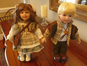 Bayrische Junge & Mädchen Puppe ("rf" Collection Germany) 14 Zoll groß Top Zustand - Bild 1 von 4