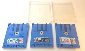 Nintendo Famicom Disk System Mario Golf US & Japan Course + F1 Race Game Set