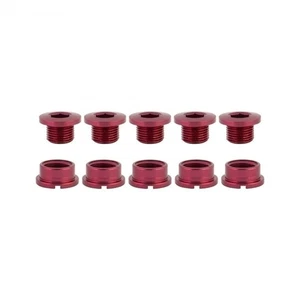 Origin8 Single-Ring Chainring Bolts, Alloy, Red - Picture 1 of 1