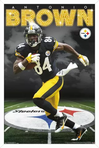ANTONIO BROWN - PITTSBURGH STEELERS POSTER - 22x34 NFL FOOTBALL 15507 Cover