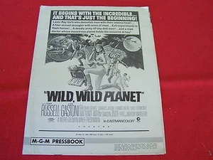 Libro de prensa M-G-M 1967, película de ciencia ficción "WILD, WILD PLANET" - Imagen 1 de 1