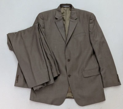 Traje Michael Kors Para Hombre 2 Piezas Talla 42L Beige Tostado Marrón Pantalones Talla 36 x 29 Foto 1 de 4