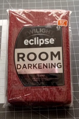 Eclipse Twilight Luna 84" Room Darkening Window Curtain Panel - Red- Red - Image 1 of 4