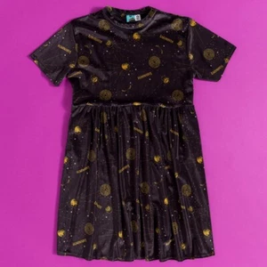 Official Labyrinth Celestial Velvet Smock Dress : S,L,XL,XXL - Picture 1 of 4