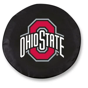 Ohio State Tire Cover w/ Buckeyes Logo - Black Vinyl - Picture 1 of 3