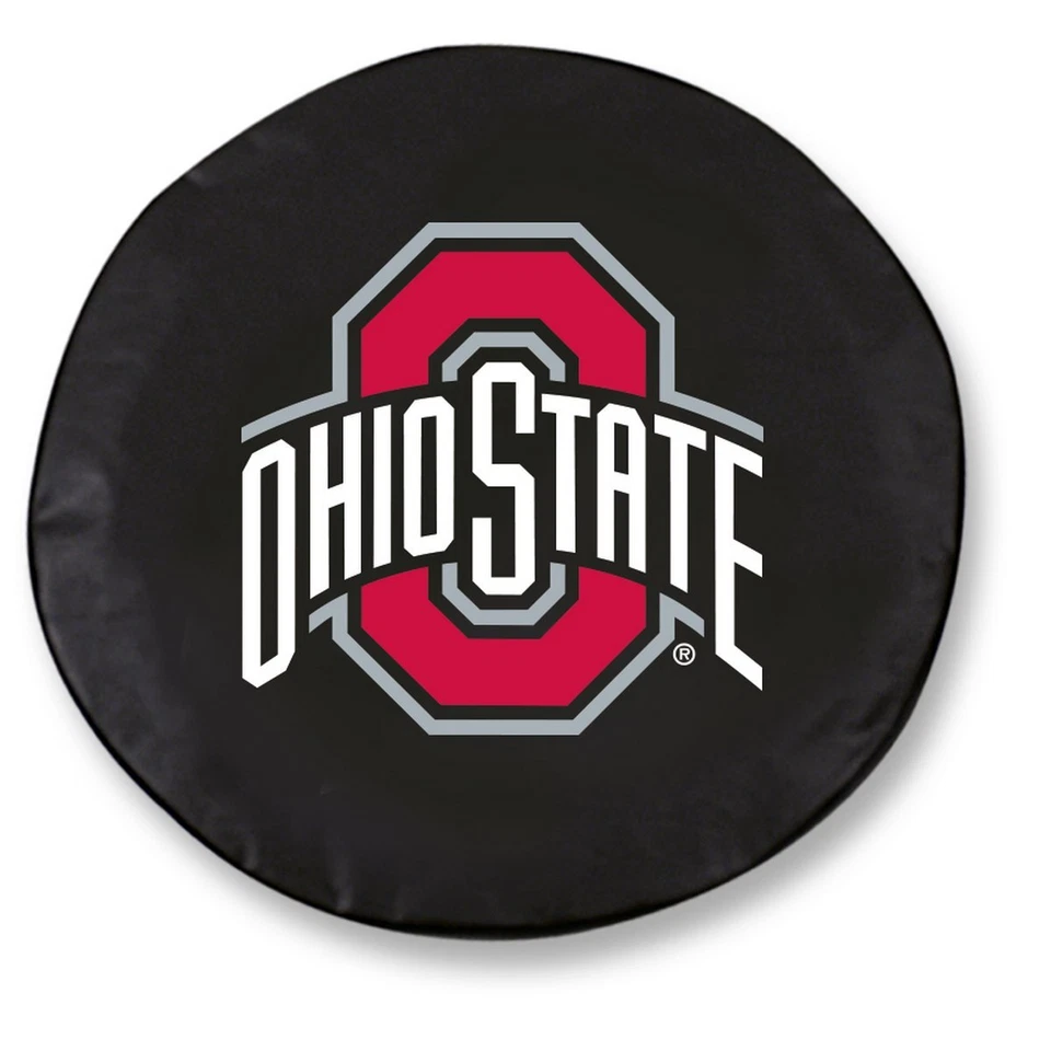 Ohio State Tire Cover w/ Buckeyes Logo - Black Vinyl - Image 1 of 3