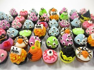 Puppenhaus Miniatur Essen Halloween saisonal 50 lose Cupcake Bäckerei Süßigkeiten 16654