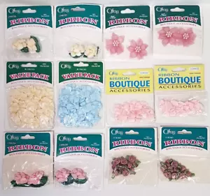 Assorted Lot of OFFRAY Ribbon Boutique Floral Accessories -12 packages NOS - Picture 1 of 6