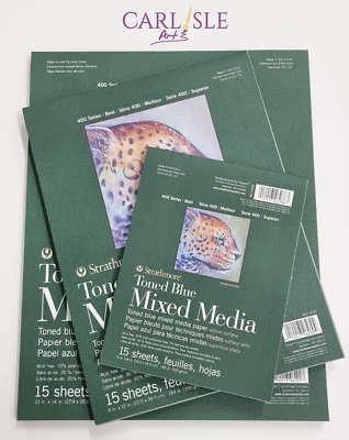 Strathmore Toned Blue Mixed Media Pad - Choose Your Size - Image 1 of 3