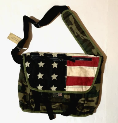 Ralph Lauren джинсовой ткани поставки большой Americana камуфляж сумка-планшет RRL стиль-РЕДКАЯ - Изображение 1 из 4