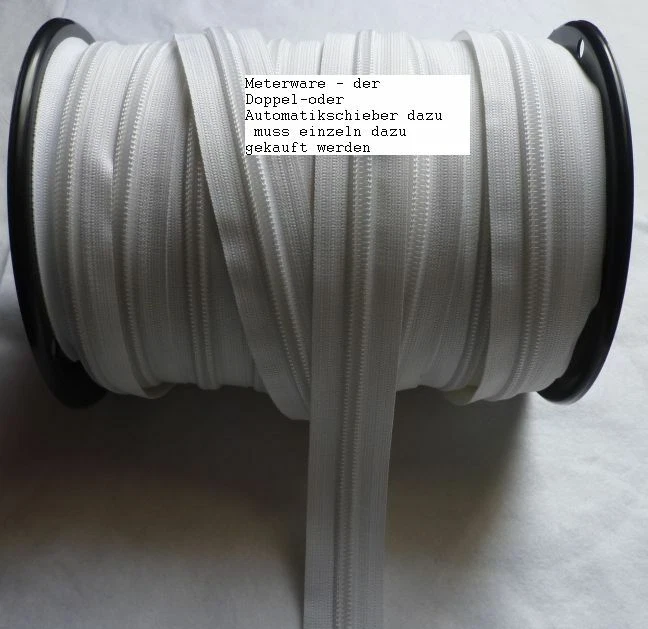 Zelt Reißverschluss (nur) Meterware imprägniert Camping Boot Planen(10,5mm)