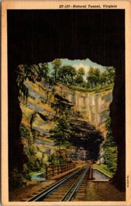 Natural tunnel Virginia near Gate City old postcard unused D4 - Bild 1 von 2