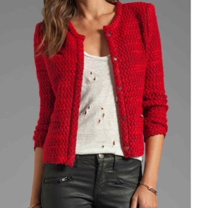 iro red tweed jacket