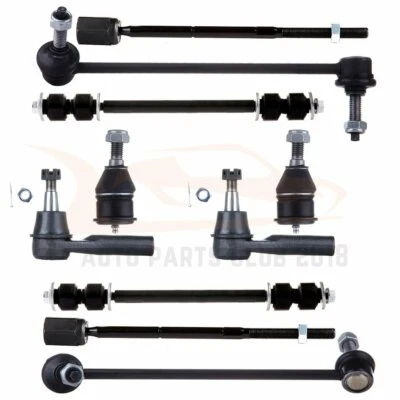 Fits 96-07 Ford Taurus 10 pieces Front & Rear Sway Bars Tie Rods Ball Joints Kit Foto 1 de 4