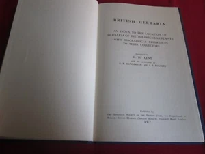 Britisches Herbarien: Ein Ortsverzeichnis - D.H. Kent 1957 HB - Bild 1 von 4