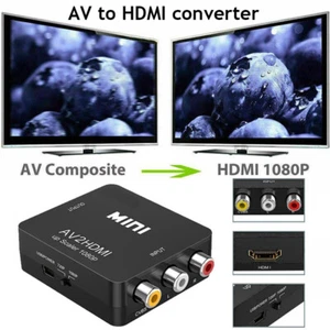 Mini Rca To HDMI Converter Adapter 1080p AV Input To HDMI Video Output - Picture 1 of 12
