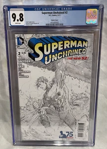 Superman Unchained #2 The New 52 CGC 9.8 Jim Lee Sketch Cover DC Comics 2013 - Bild 1 von 6