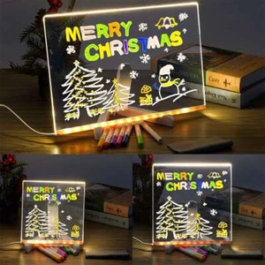 DIY Drawing Board LED Note Board with Colors Acrylic Dry Erase Board with Light - Picture 1 of 18