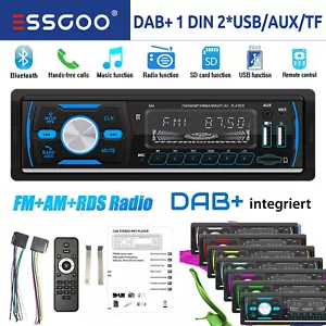 DAB+ Autoradio RDS AM FM 2x USB Freisprecheinrichtung SD AUX IN 1 DIN Bluetooth - Bild 1 von 16