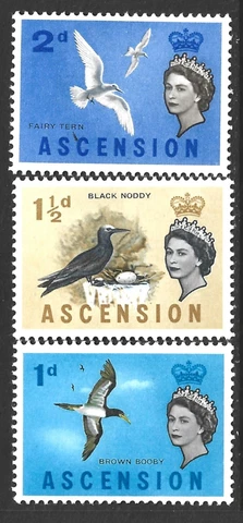Ascension, Scott #75-77, Birds, MNH Cover