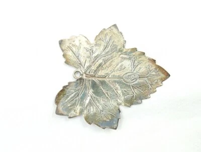 MINIATURA SEGNALIBRO  ARGENTO 925 ITALIANA IDEA REGALO FOGLIA VITE UVA VINO - Immagine 1 di 3