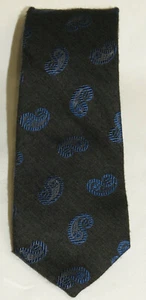 MAKER & CO  Blue Woven paisley Silk/Viscose Tie  62 X 3" - Picture 1 of 2