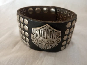 Muñequera Motera Harley Davidson / Harley Davidson Biker Wristband - 80s-90s - Imagen 1 de 5
