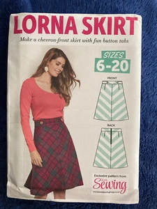 Love Sewing Lorna Chevron Skirt Sewing Pattern Sizes UK 6 - 20 New & Sealed - Picture 1 of 3