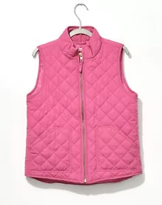 Crewcuts Girls Vest 8 Pink Quilted Full Zip Pockets Sleeveless Jacket - Picture 1 of 7