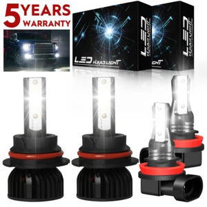 For 2005-2019 Nissan Frontier 4x High&Low Beam LED Headlight Fog Light Bulbs P4C - Picture 1 of 16
