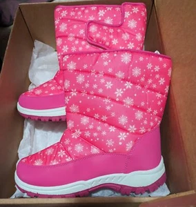 Kids Snow Boots Girls Waterproof Insulated Winter Boots Warm Fur Lined size 6 - Picture 1 of 6