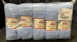 1 Bag 5 Skeins Himalaya Toffee Polyester SkyBlue Yarn 6.5mm 93 Yards Super Bulky - Picture 1 of 5