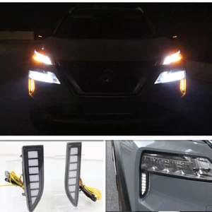 For Nissan Rogue 2021 2022 2023 DRL LED Daytime Running Light Headlight 2PCS - Picture 1 of 8