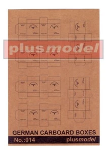 Modellbahn 6x Deutsche Transport Kartons 15 x 10 x 13 mm WWII-Typ 1:35 / 1:32 - Picture 1 of 1