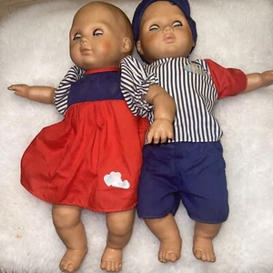 15 Zoll Vintage 1986 Lissi Baby Puppen/blaue Augen JUNGE UND MÄDCHEN - Bild 1 von 12