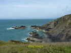 Photo 6X4 Pen Peles   Rocks And Cliffs Below The Coastal Path Parcllyn C2011