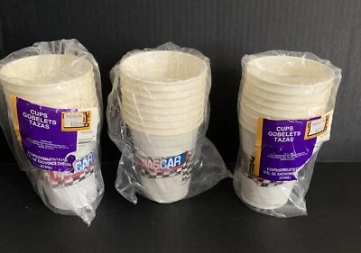 Vintage Hallmark Nascar Race Car Plastic Party Cups 14 oz. (3) Packs of 8 NEW - Image 1 of 4