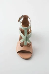 NUEVO EN CAJA Zapatos Anthropologie Schuler & Sons Estampado de Serpiente "Sandalias Redinha" Talla 6.5 - Imagen 1 de 6