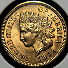 1891 1c Indian Head Cent_ Gem Bu Msrd_ Blazing Red, Original _ [jx-703]