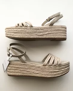 Tommy Hilfiger Espadrilles Platform Sandals Beige UK 6.5 - Picture 1 of 6