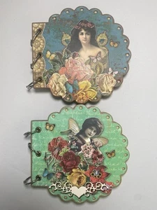 Victorian Fairy Notebooks Scratch Pads Heavy Duty Wooden Lovely Ladies Floral - Picture 1 of 6
