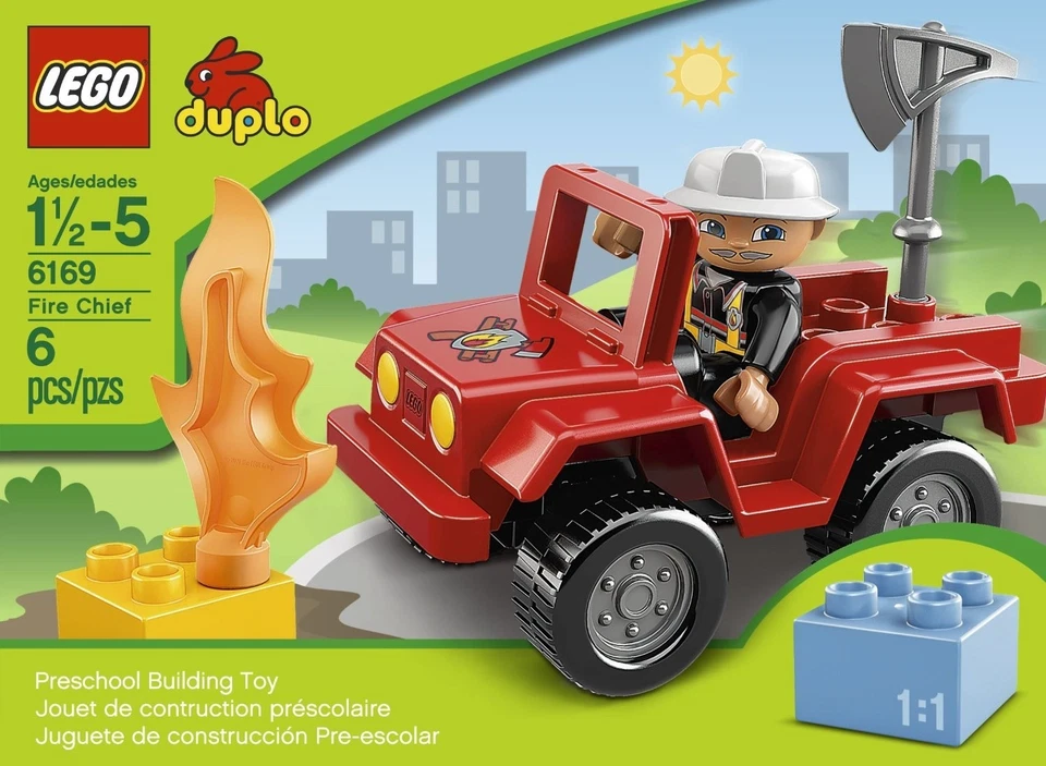 Lego Duplo 6169 la voiture du chef pompier complet - Photo 1/3